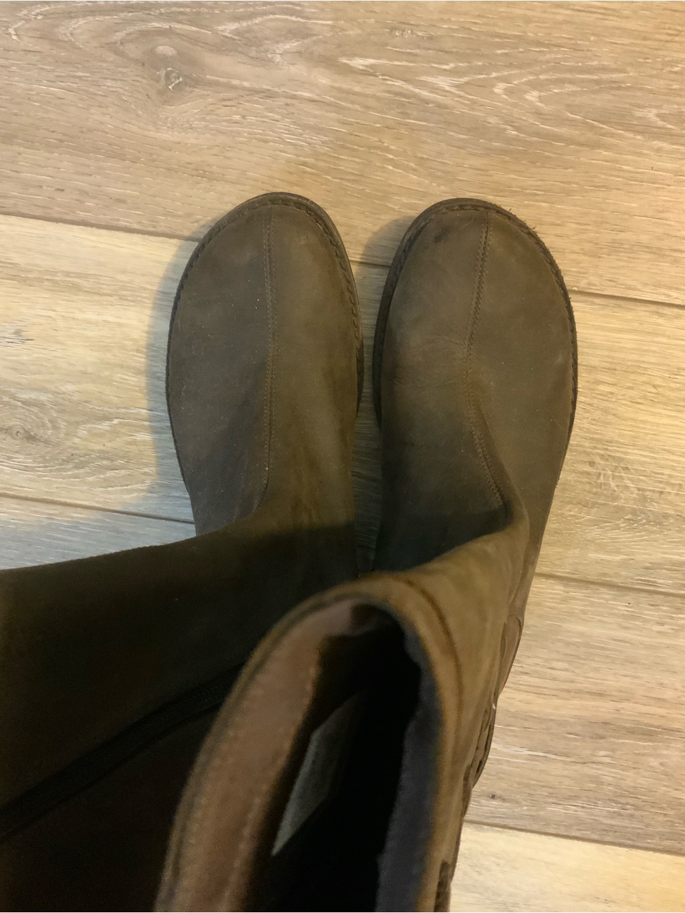 Merrell Brown Mid-Calf Side-Zip Riding-Style Boots - Picture 3 of 4